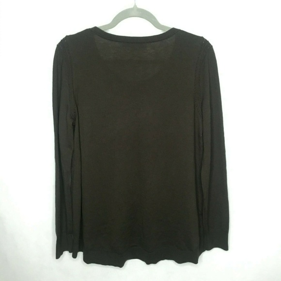 Ann Taylor LOFT Wool Blend Long Sleeve Brown - Picture 2 of 5